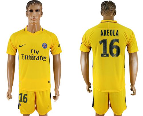 Paris Saint-Germain #16 Areola Away Soccer Club Jersey - Click Image to Close